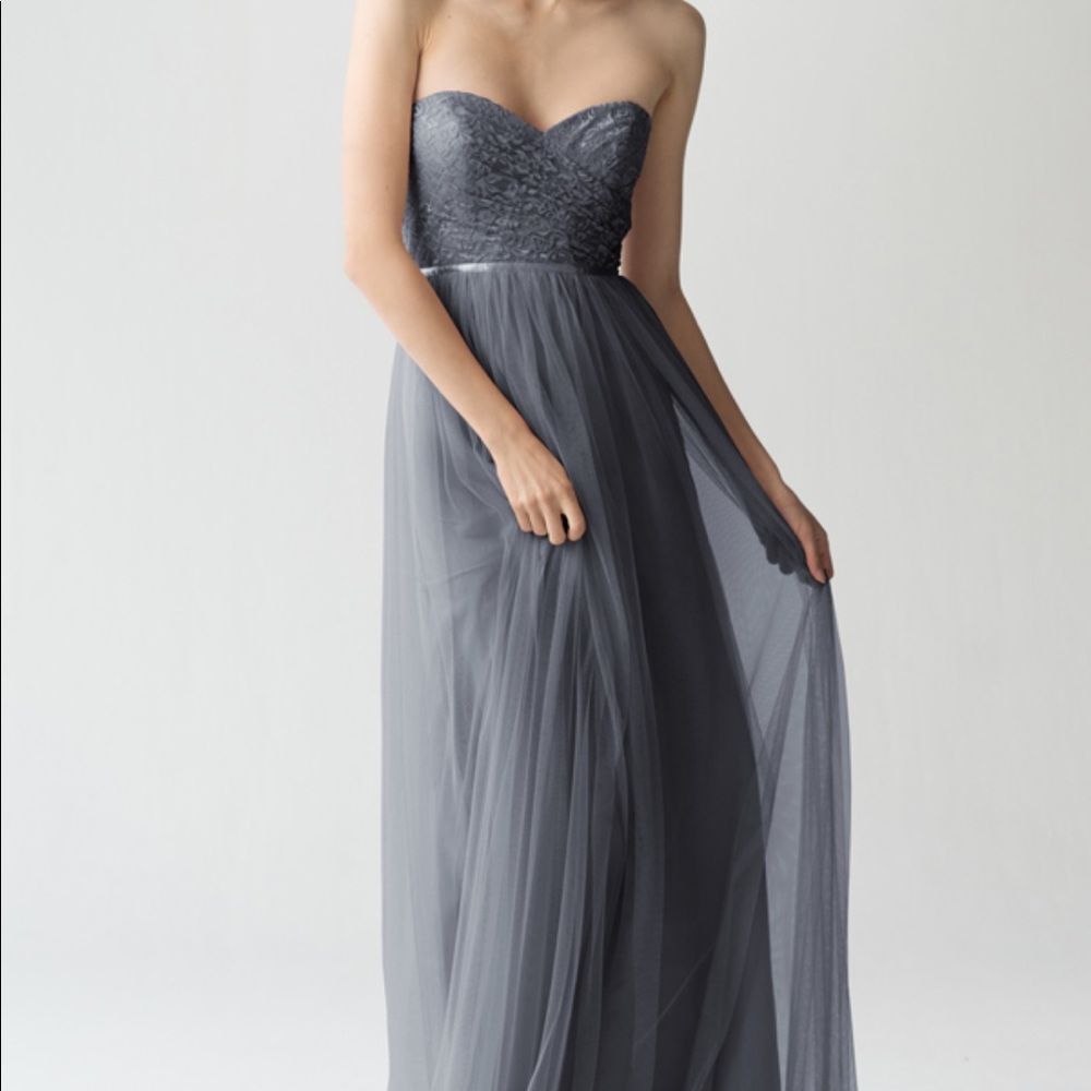 Jenny Yoo Talia + Hydrangea lily lace soft tulle